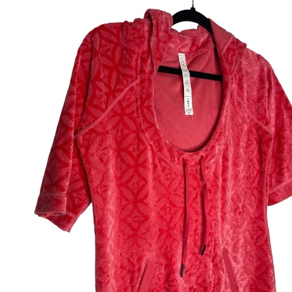 Lululemon Athletica Summertime Tunic Pullover Beach Cover Up Red\Coral Size 10 - Picture 5 of 7